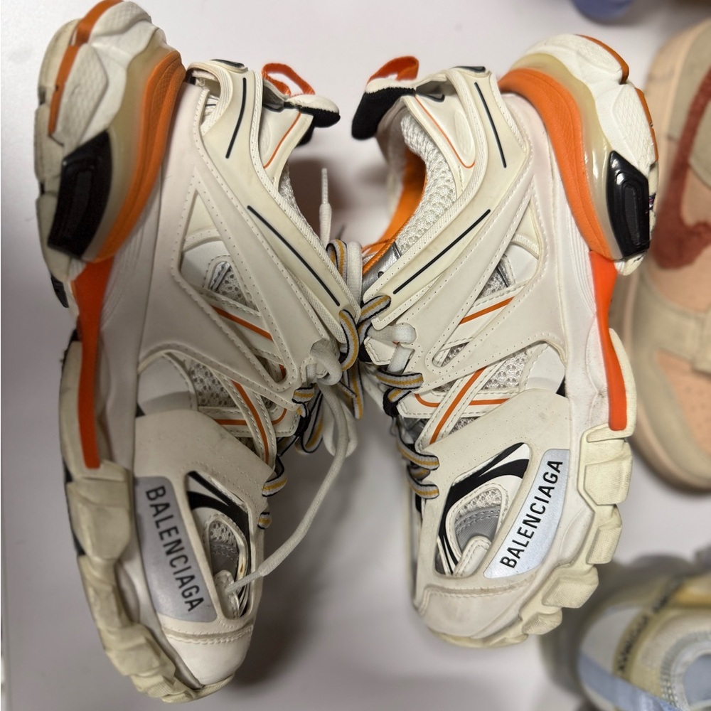 Balenciaga Sneakers in White and Orange